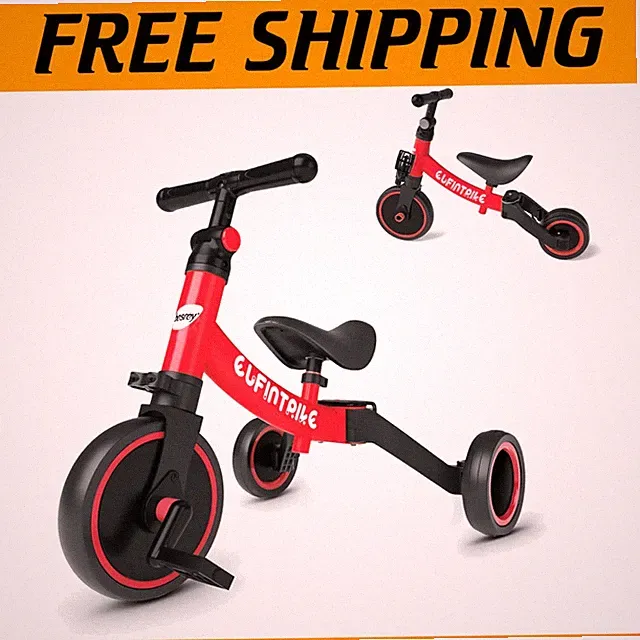 5-in-1 Toddler Bike Trike, Age 1-4, Balance Training