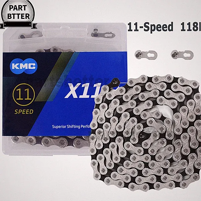Fits for KMC X11 11-Speed Stretch-Proof Bike Chain 118L Campy SRAM Gray