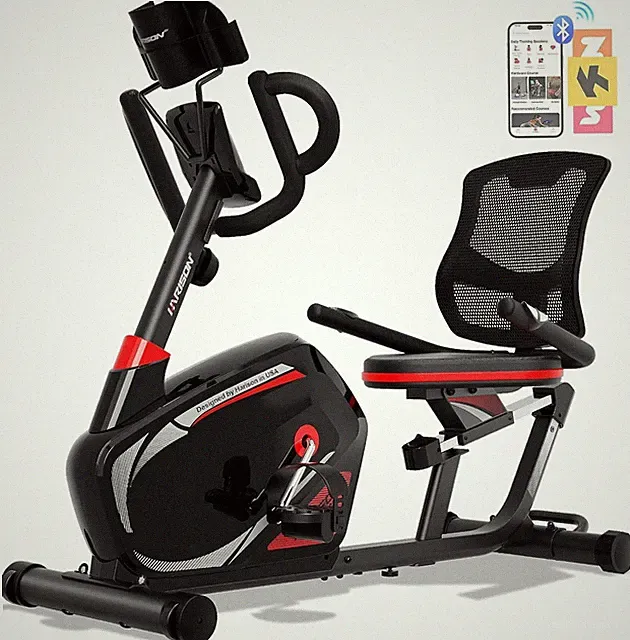 HARISON Pro Magnetic Recumbent Stationary Exercise Bike Indoor Cardio Workout