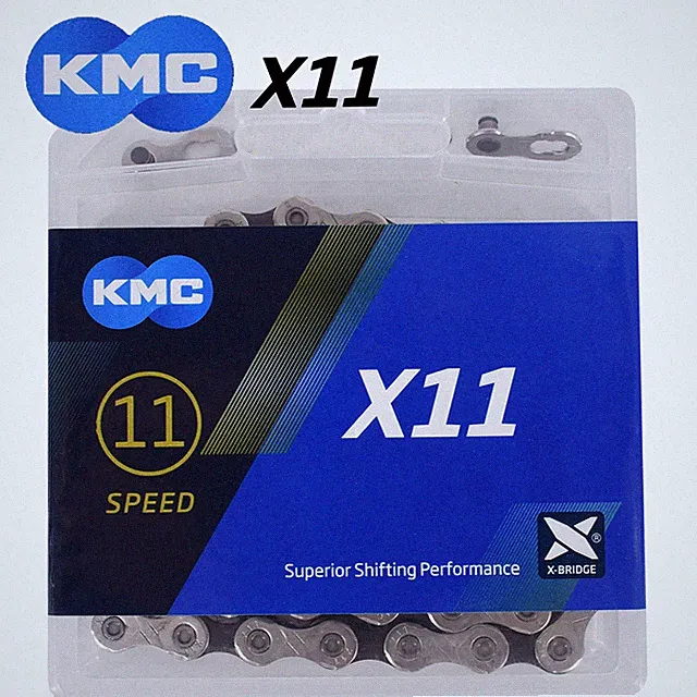 KMC X11 11-Speed 118L Bike Chain Gray Stretch-Proof fits Campy SRAM Shimano