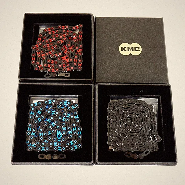 KMC X11SL DLC 11-speed Road MTB Bike Chain 118Link Black-Red-Blue