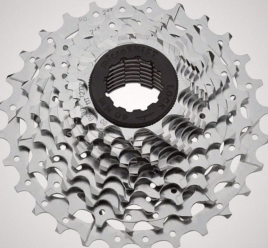 microSHIFT CS-H100 Bike Cassette 11-36t 10 Speed Chrome Racing Road Free Shipper