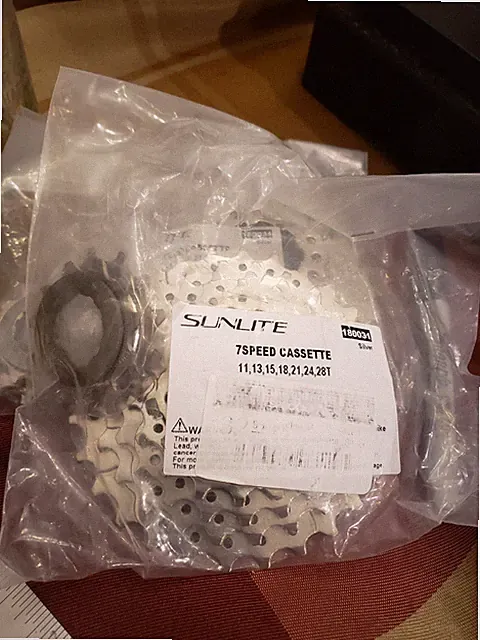 Sunlite 7-Speed Bicycle Cassette, 11-28T, Silver